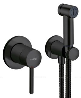 Гигиенический душ со смесителем Kludi Bozz чёрный матовый 389983976